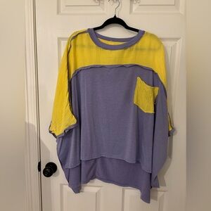 Purple and Yellow high-low top